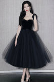 Black Tulle Short Prom Dresses, A-Line Homecoming Party Dresses HZ0429