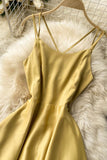Simple Satin A-Line Dreses HZ0429