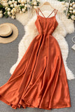 Simple Satin A-Line Dreses HZ0429