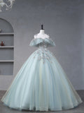 Beautiful Tulle Sequins Long Formal Dresses, A-Line Evening Dresses HZ0429