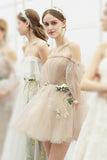 Cute Tulle Short Prom Dresses, A-Line Homecoming Dresses HZ0429