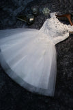 Cute Lace Short A-Line Prom Dresses, Off the Shoulder Party Dresses HZ0429