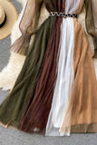 Stylish Tulle Long Sleeve Dress, A-Line Fashion Dress HZ0429