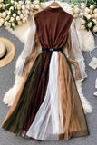 Stylish Tulle Long Sleeve Dress, A-Line Fashion Dress HZ0429