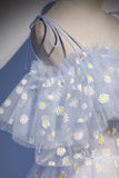 Blue Tulle Long Prom Dresses, Cute A-Line Evening Dresses HZ0429