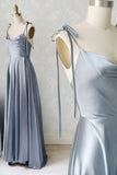 Simple Satin Long Prom Dresses, A-Line Spaghetti Straps Party Dresses HZ0429