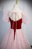 Pink Tulle Long Prom Dress, A-Line Formal Evening Dress HZ0429