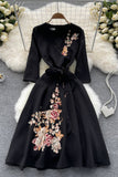 Elegant V-Neck Lace Dress, A-Line Fashion Dress HZ0429