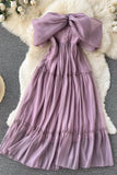 Purple Tulle Short Dress, A-Line Fashion Dress HZ0429