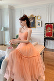 Cute Tulle Short A-Line Prom Dress, Spaghetti Strap Tulle Homecoming Dress HZ0429