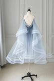 Cute V-Neck Tulle Short Prom Dress, A-Line Party Homecoming Dress HZ0429