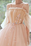 Pink Tulle Short Prom Dresses, A-Line Puffy Tulle Homecoming Dresses HZ0429