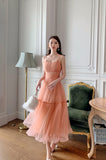 Cute Tulle Short A-Line Prom Dress, Spaghetti Strap Tulle Homecoming Dress HZ0429