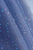 Blue Tulle Beading Long Prom Dresses, A-Line Evening Dresses HZ0429