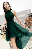 Cute Chiffon High Low Prom Dresses, A-Line Evening Dresses HZ0429