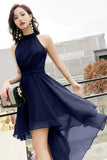 Cute Chiffon High Low Prom Dresses, A-Line Evening Dresses HZ0429