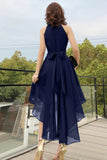 Cute Chiffon High Low Prom Dresses, A-Line Evening Dresses HZ0429