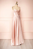 Simple Satin Long Prom Dresses, A-Line Formal Evening Dresses HZ0429