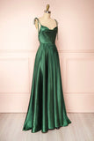 Simple Satin Long Prom Dresses, A-Line Formal Evening Dresses HZ0429
