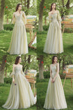 Green Lace Long Prom Dress, A-Line Evening Dress HZ0429