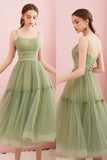 Green Tulle Short Prom Dresses, Cute A-Line Homecoming Dresses HZ0429