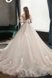 White Tulle Lace Long Prom Dresses, A-Line Evening Dresses HZ0429