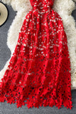 Cute V-Neck Lace Dresses A Line Party Dresses HZ0429