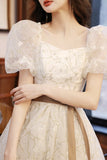 White A-Line Short Prom Dresses, White Party Dresses HZ0429