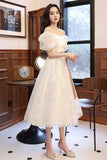 White A-Line Short Prom Dresses, White Party Dresses HZ0429