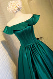 Cute Satin Short Prom Dress, Green A-Line Homecoming Dress HZ0429