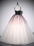 Lovely Ombre Tulle Long Ball Gown, A-Line Sweetheart Neckline Formal Evening Gown HZ0429