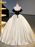 Black Velvet Long Prom Dress, Champagne A-Line Formal Dress Evening Dress HZ0429