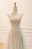 Champagne Soft Chiffon Long Prom Dress, Elegant A-Line Evening Party Dress HZ0429