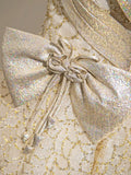 Champagne Glitter Sequins Floor Length Party Dress, Off the Shoulder Evening Prom Dress HZ0429