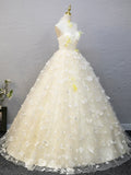 Yellow Tulle Sequins Long Prom Dress, Beautiful A-Line Formal Party Dress HZ0429