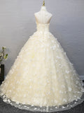 Yellow Tulle Sequins Long Prom Dress, Beautiful A-Line Formal Party Dress HZ0429