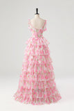 Lovely Flower Blushing Pink Party Dress, A-Line Spaghetti Strap Removable Skirt Prom Dress HZ0429