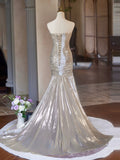 Mermaid Strapless Long Prom Dress, Beautiful Evening Party Dress HZ0429