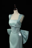 Green Satin Long Prom Dress, Beautiful Mermaid Formal Evening Dress HZ0429