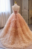 Beautiful Tulle Layers Long Prom Dresses, A-Line Spaghetti Straps Evening Dresses HZ0429