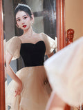 Cute Velevt Tulle Long Prom Dress, Lovely Off Shoulder Evening Dress HZ0429