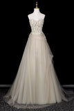 Elegant Off Shoulder Party Dress with Floral Bodice and Soft Tulle Skirt HZ0429