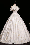 Cute Butterfly Print Satin Long Prom Dress, A-Line Off the Shoulder Evening Party Dress HZ0429