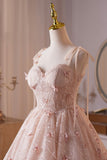 Pink Tulle Lace Short A-Line Prom Party Dress, Cute Spaghetti Strap Homecoming Dress HZ0429